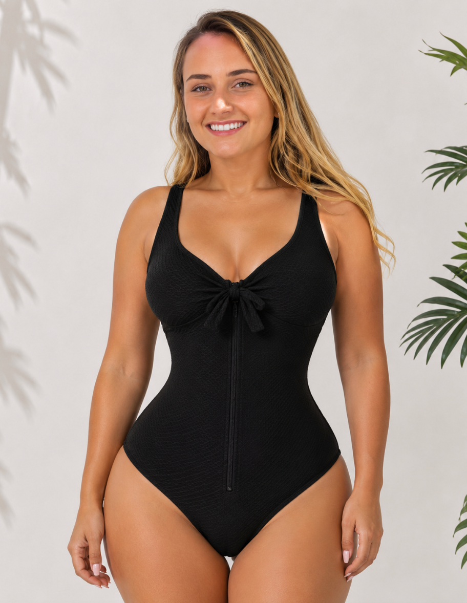 WaistSculpt verstelbare taille trainer, vooraanzicht op model